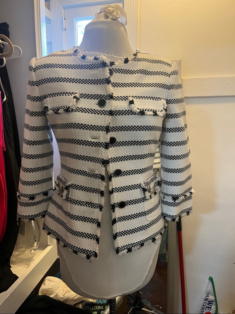 White House Black Market Raw Edge blazer jacket.